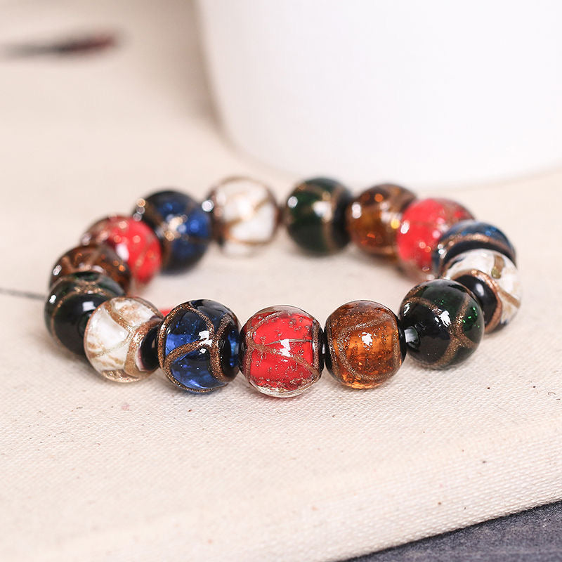 Incense ash colored glaze Bracelet -【Spiritual Connection & Enhance Happiness】