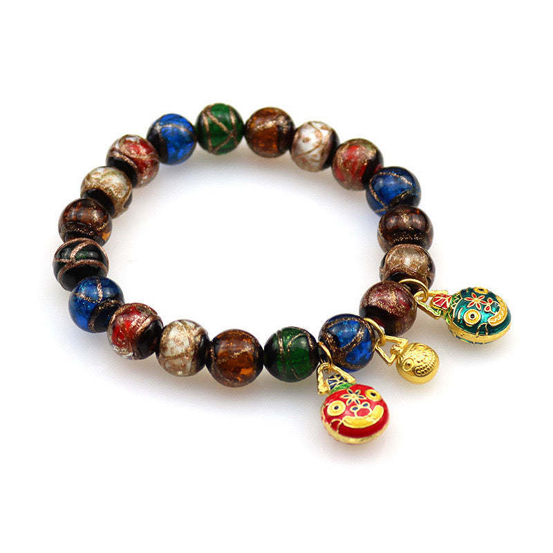 Incense ash colored glaze Bracelet -【Spiritual Connection & Enhance Happiness】