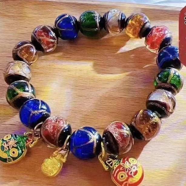 Incense ash colored glaze Bracelet -【Spiritual Connection & Enhance Happiness】