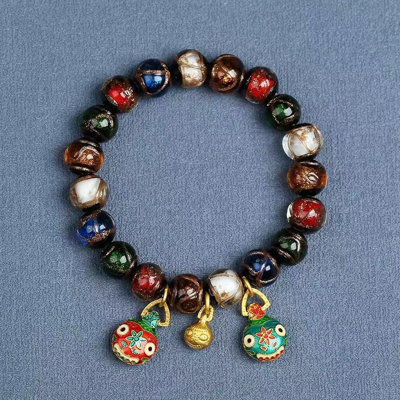 Incense ash colored glaze Bracelet -【Spiritual Connection & Enhance Happiness】