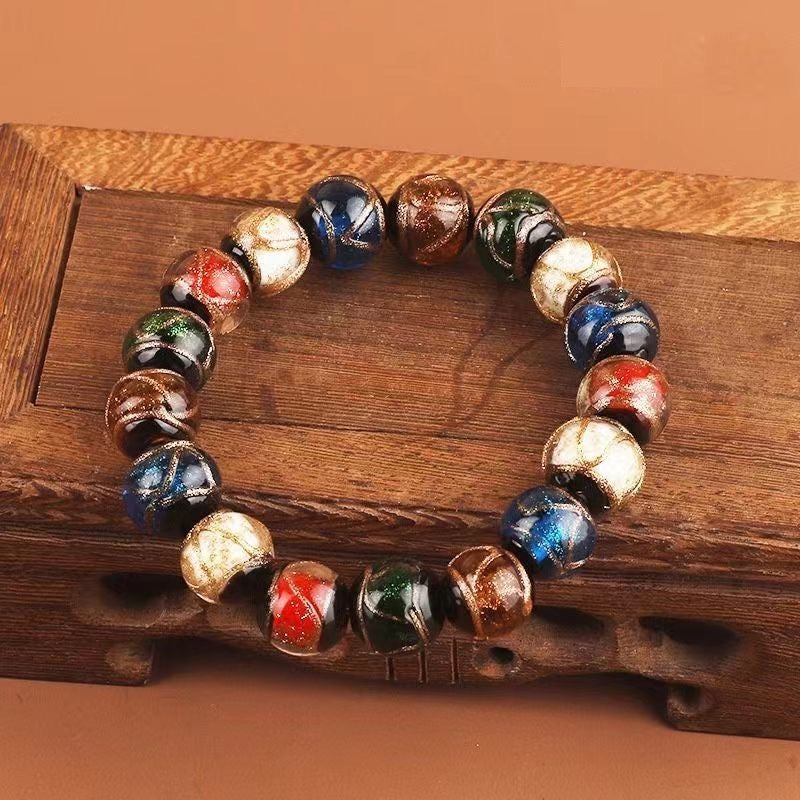 Incense ash colored glaze Bracelet -【Spiritual Connection & Enhance Happiness】