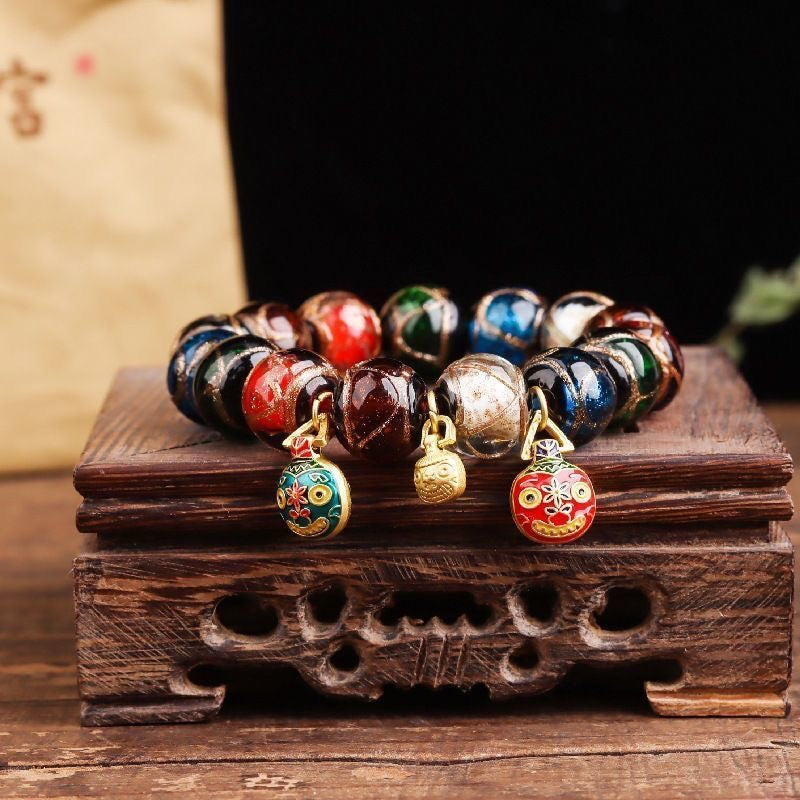 Incense ash colored glaze Bracelet -【Spiritual Connection & Enhance Happiness】