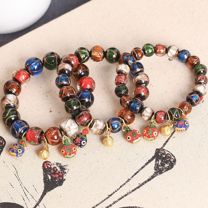 Incense ash colored glaze Bracelet -【Spiritual Connection & Enhance Happiness】