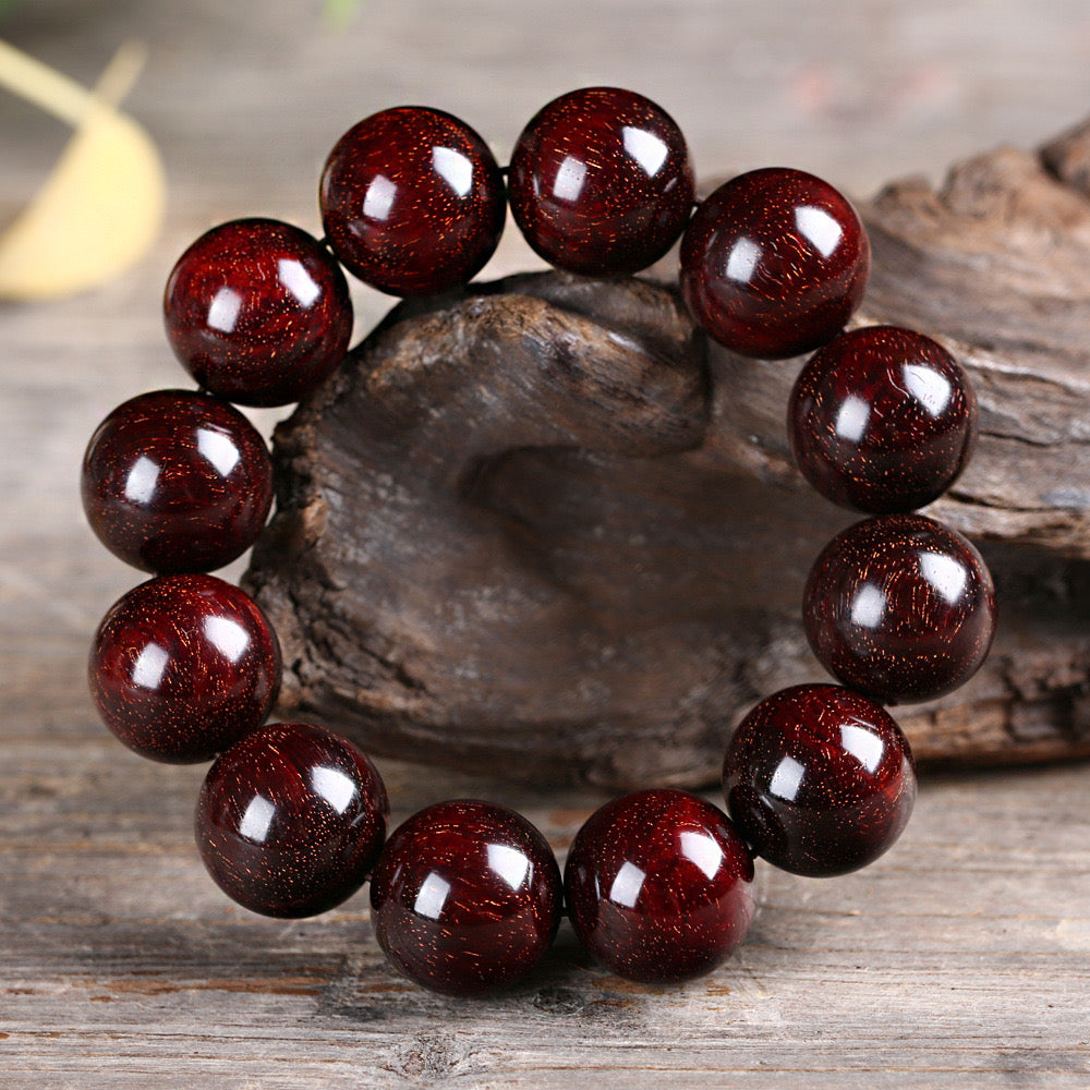 Natural Rosewood Bracelet -【Attract Wealth safe and Peace】