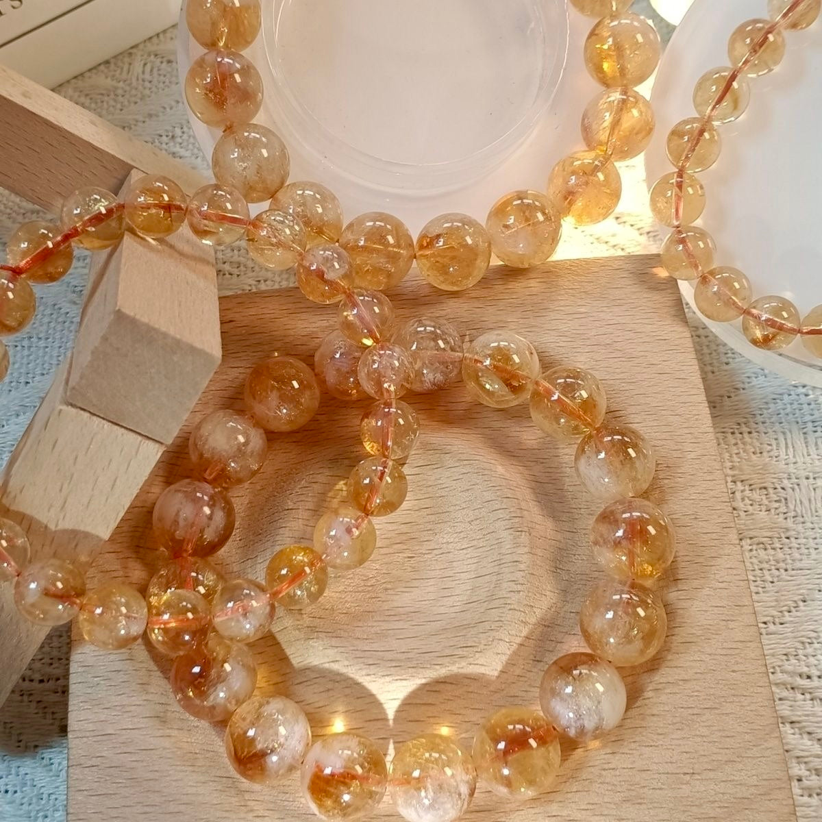 Citrine Bracelet- Natural 9A Grade Citrine -【Greatly Attract Wealth】