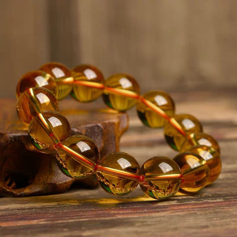 Citrine Bracelet- Natural 9A Grade Citrine -【Greatly Attract Wealth】