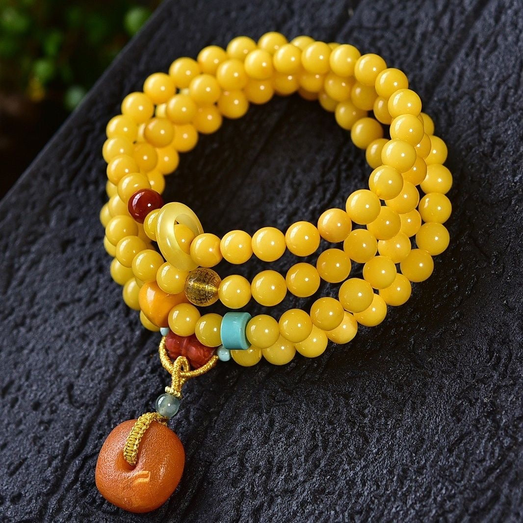 Old Material Beeswax Bracelet -【Attract Health & Wealth】