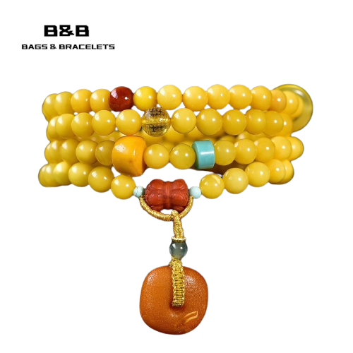 Old Material Beeswax Bracelet -【Attract Health & Wealth】