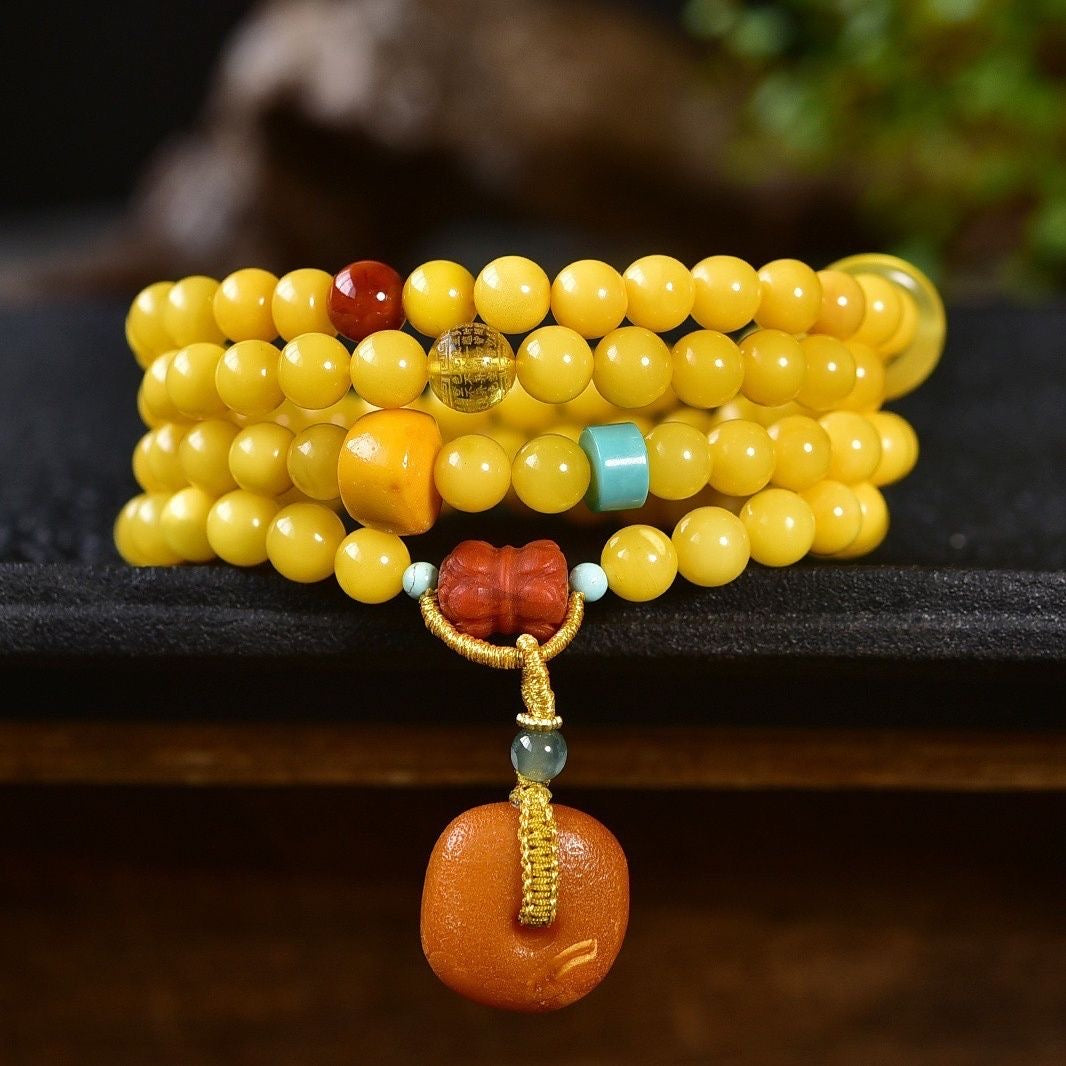 Old Material Beeswax Bracelet -【Attract Health & Wealth】