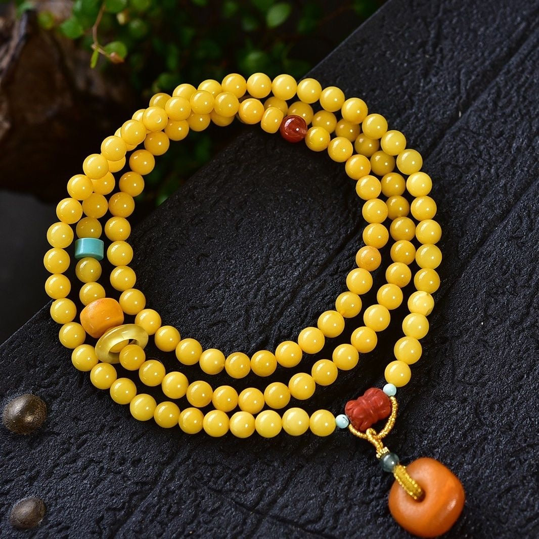 Old Material Beeswax Bracelet -【Attract Health & Wealth】