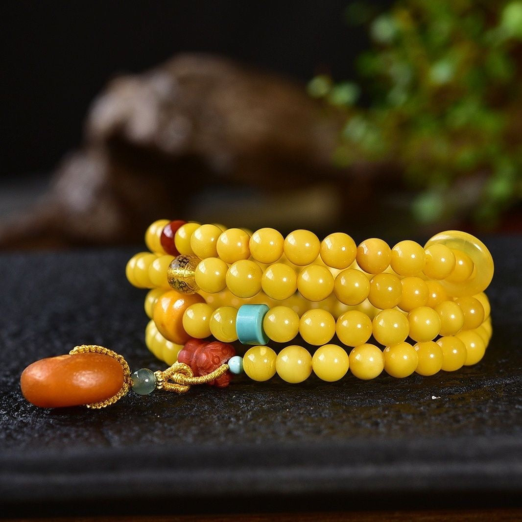 Old Material Beeswax Bracelet -【Attract Health & Wealth】