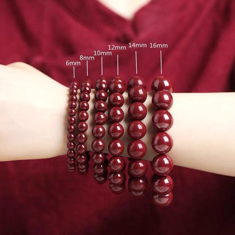 Pure Natural Cinnabar Bracelet -【Ward off Evil Spirits & Increase Aura】