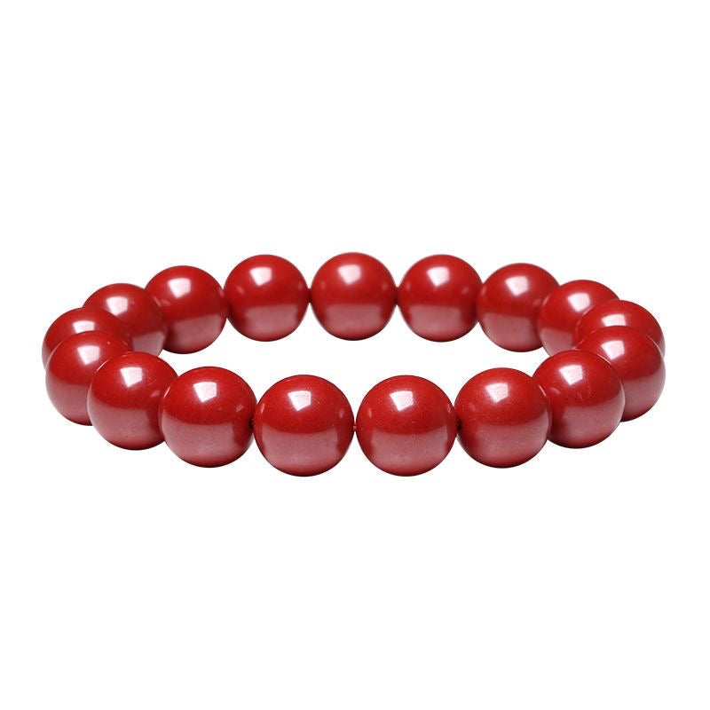 Pure Natural Cinnabar Bracelet -【Ward off Evil Spirits & Increase Aura】