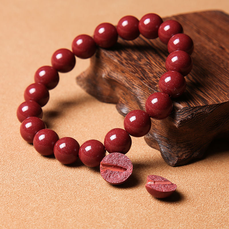 Pure Natural Cinnabar Bracelet -【Ward off Evil Spirits & Increase Aura】