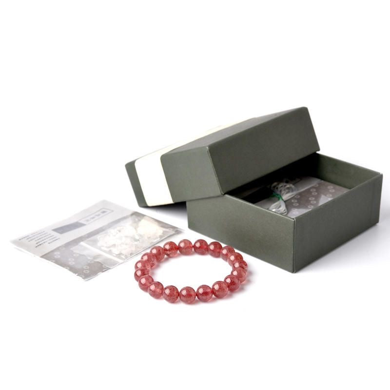 Pure Natural Strawberry Quartz Bracelet -【Attract Love & Fate】