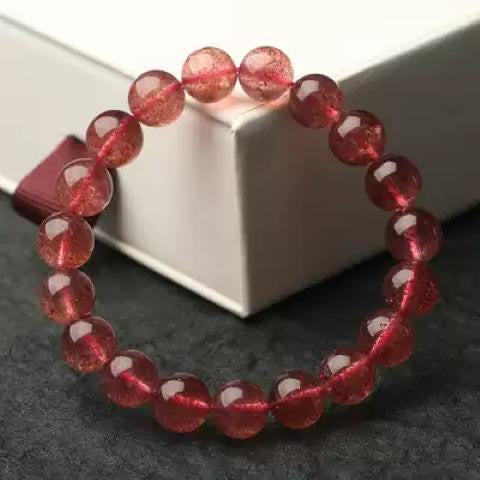 Pure Natural Strawberry Quartz Bracelet -【Attract Love & Fate】