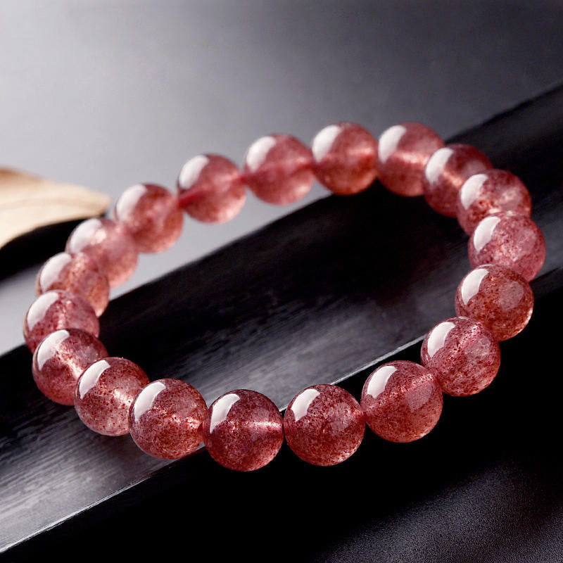 Pure Natural Strawberry Quartz Bracelet -【Attract Love & Fate】