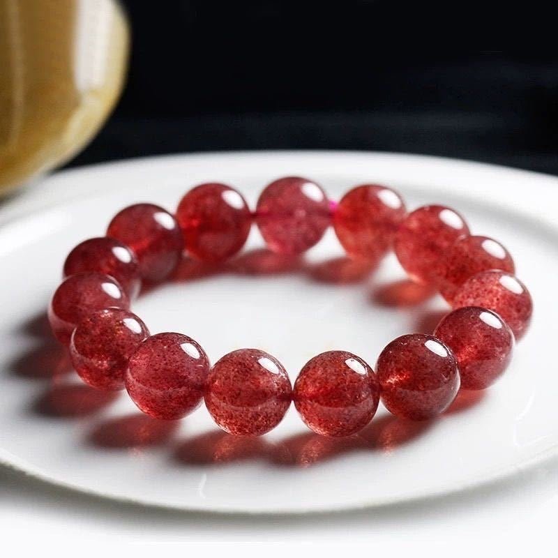 Pure Natural Strawberry Quartz Bracelet -【Attract Love & Fate】