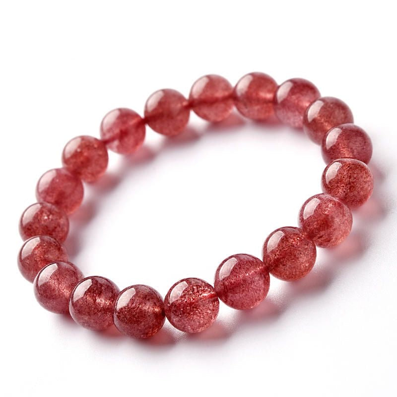 Pure Natural Strawberry Quartz Bracelet -【Attract Love & Fate】