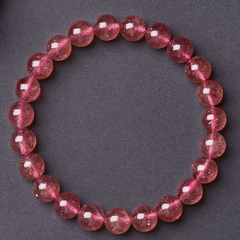 Pure Natural Strawberry Quartz Bracelet -【Attract Love & Fate】