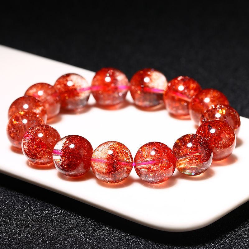 Pure Natural Strawberry Quartz Bracelet -【Attract Love & Fate】