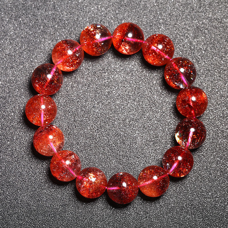 Pure Natural Strawberry Quartz Bracelet -【Attract Love & Fate】