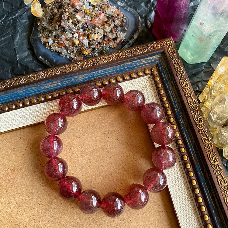 Pure Natural Strawberry Quartz Bracelet -【Attract Love & Fate】