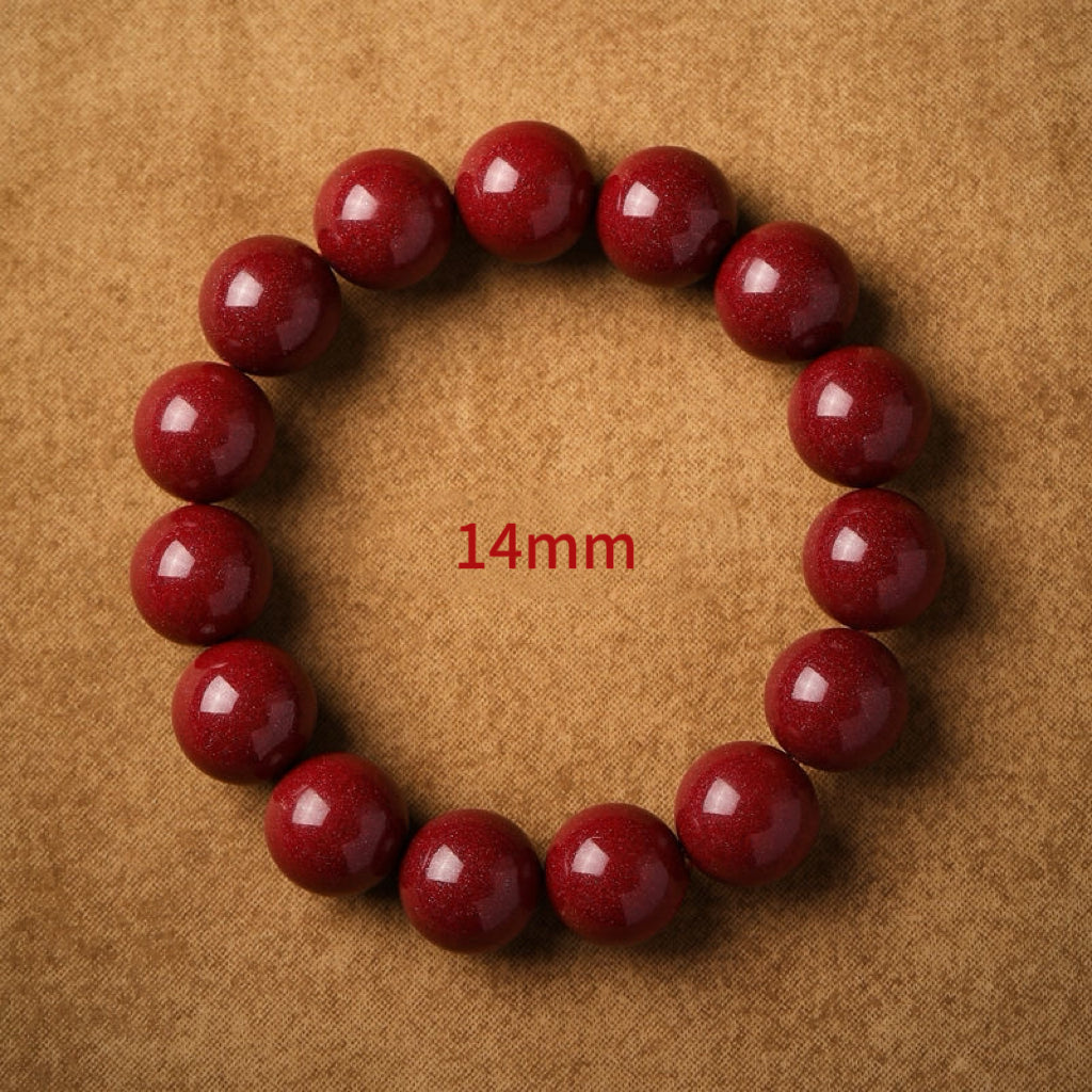 Pure Natural Cinnabar Bracelet -【Ward off Evil Spirits & Increase Aura】