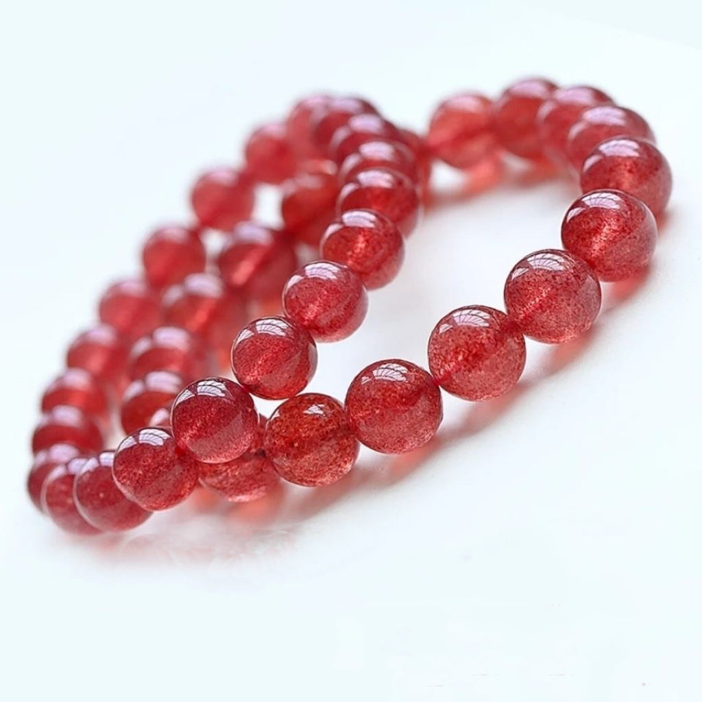 Pure Natural Strawberry Quartz Bracelet -【Attract Love & Fate】