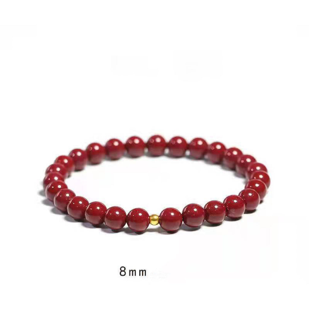 Pure Natural Cinnabar Bracelet -【Ward off Evil Spirits & Increase Aura】