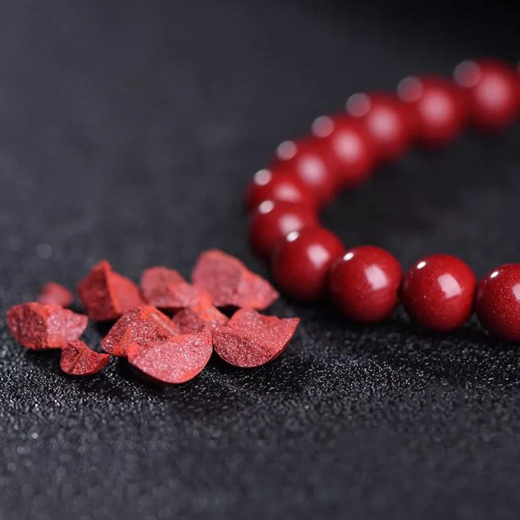 Pure Natural Cinnabar Bracelet -【Ward off Evil Spirits & Increase Aura】