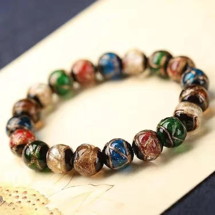 Incense ash colored glaze Bracelet -【Spiritual Connection & Enhance Happiness】