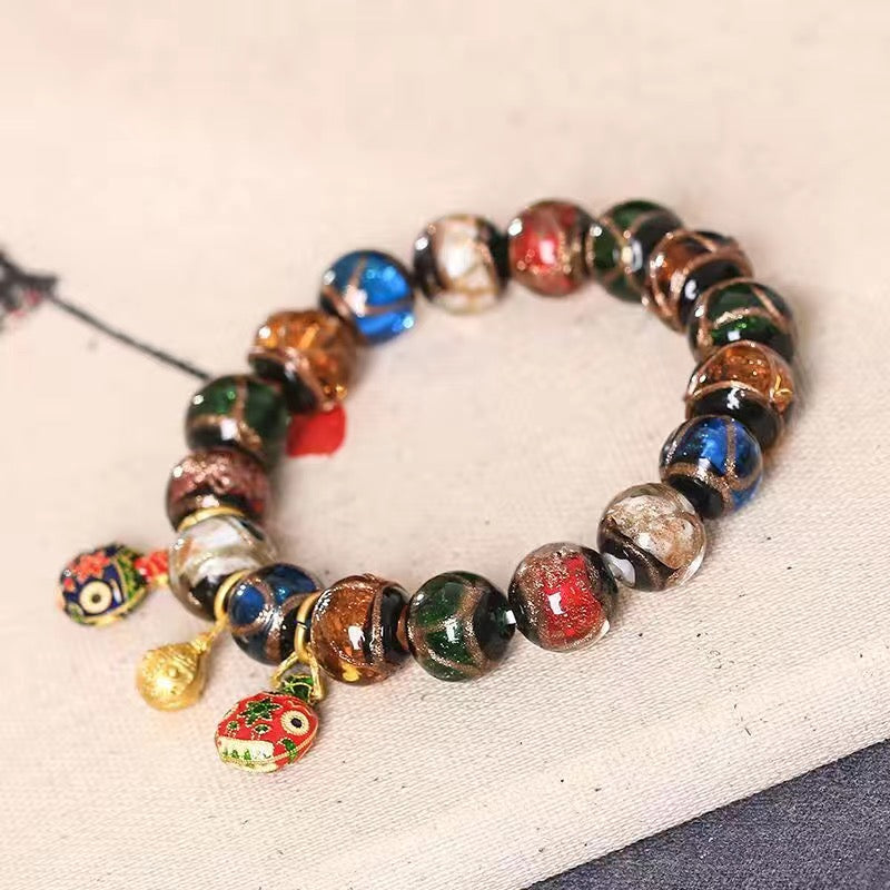 Incense ash colored glaze Bracelet -【Spiritual Connection & Enhance Happiness】