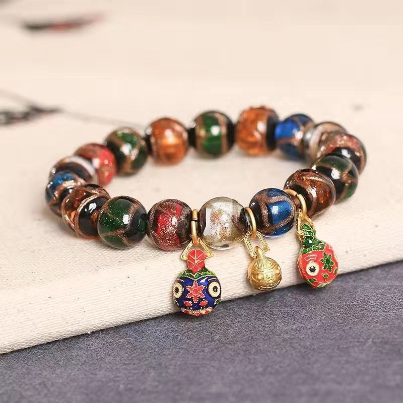 Incense ash colored glaze Bracelet -【Spiritual Connection & Enhance Happiness】