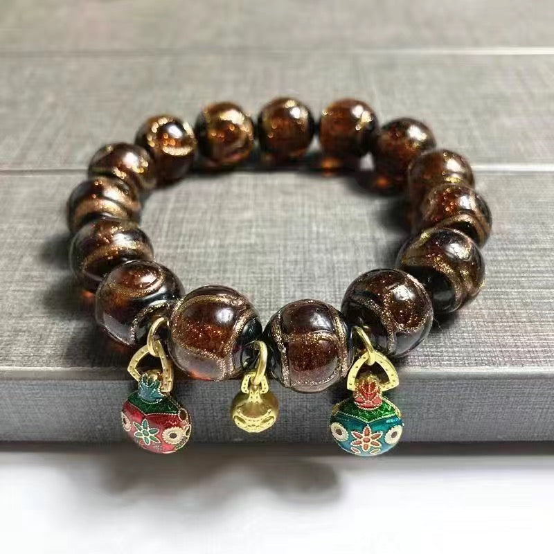 Incense ash colored glaze Bracelet -【Spiritual Connection & Enhance Happiness】