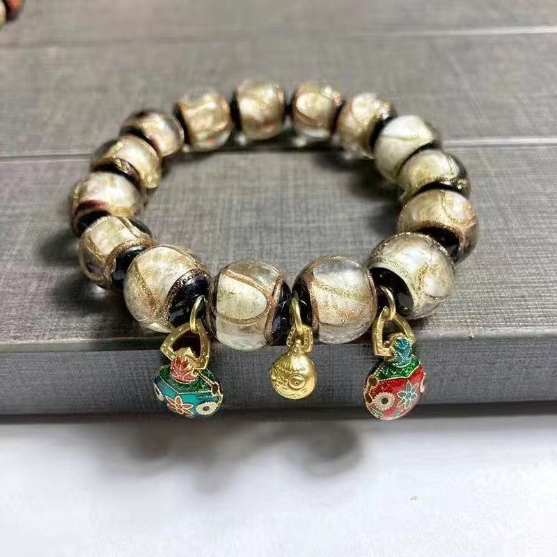 Incense ash colored glaze Bracelet -【Spiritual Connection & Enhance Happiness】