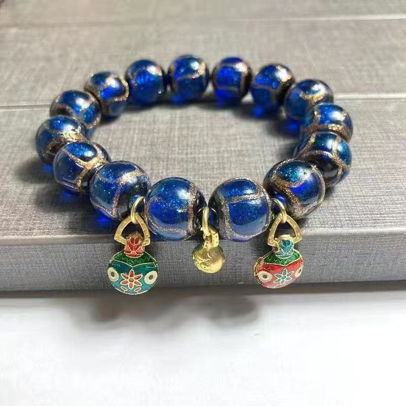 Incense ash colored glaze Bracelet -【Spiritual Connection & Enhance Happiness】