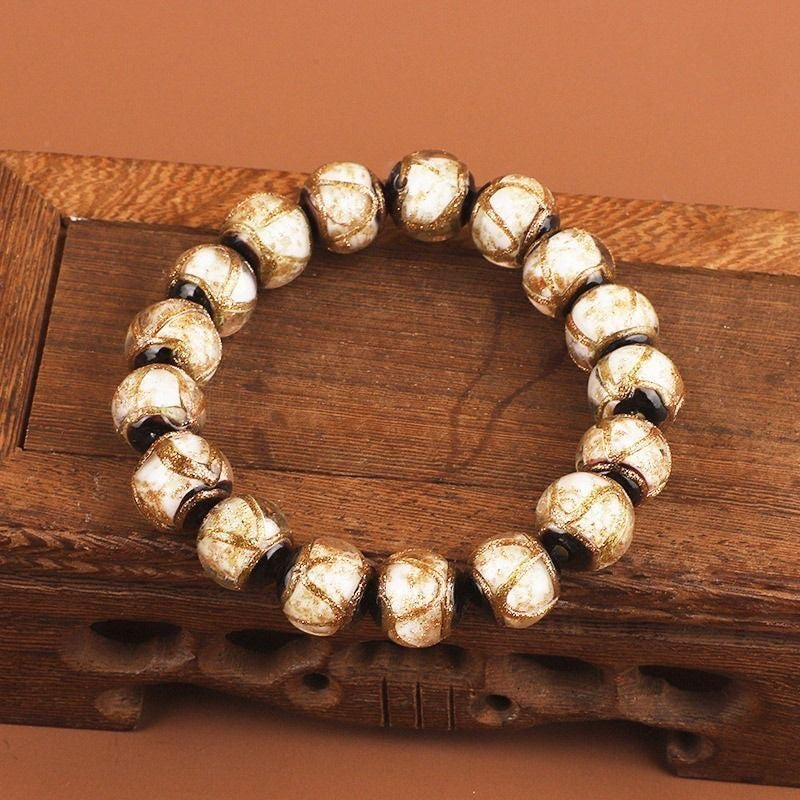 Incense ash colored glaze Bracelet -【Spiritual Connection & Enhance Happiness】