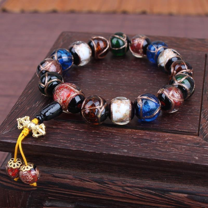 Incense ash colored glaze Bracelet -【Spiritual Connection & Enhance Happiness】