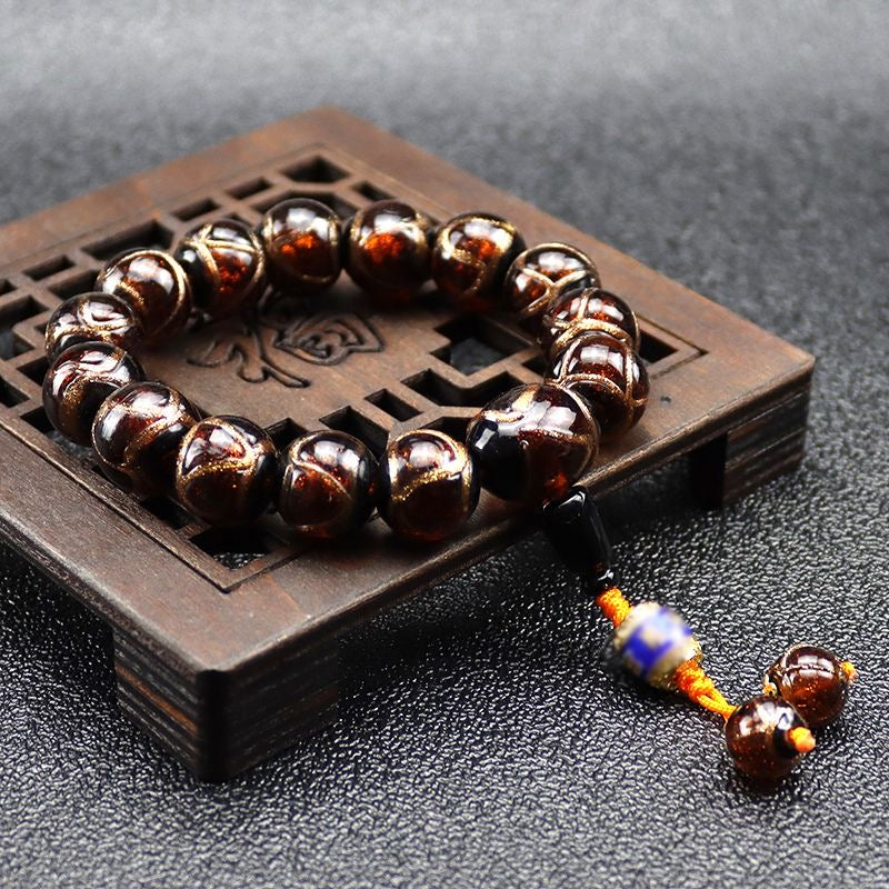 Incense ash colored glaze Bracelet -【Spiritual Connection & Enhance Happiness】