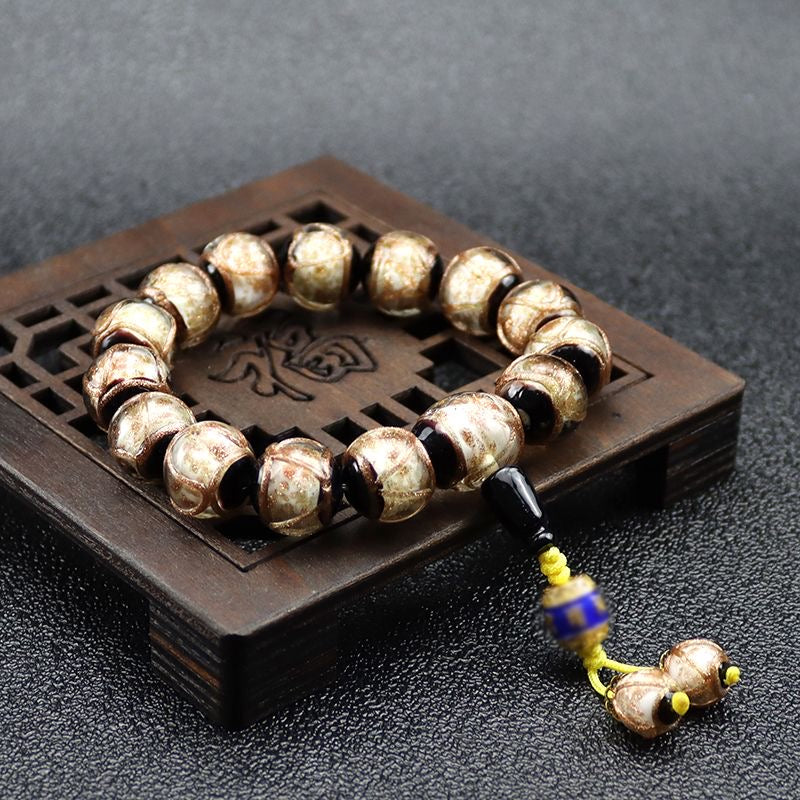 Incense ash colored glaze Bracelet -【Spiritual Connection & Enhance Happiness】