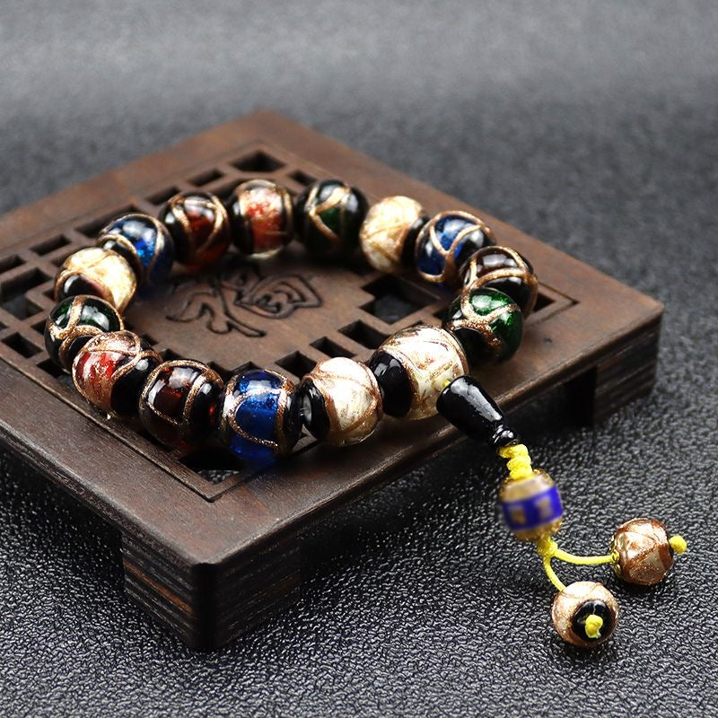 Incense ash colored glaze Bracelet -【Spiritual Connection & Enhance Happiness】