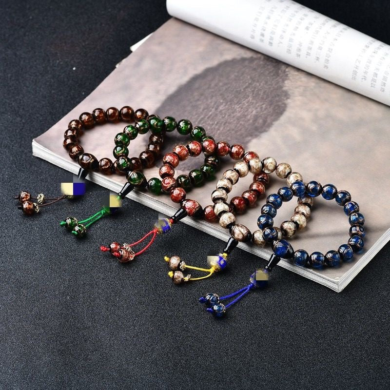 Incense ash colored glaze Bracelet -【Spiritual Connection & Enhance Happiness】