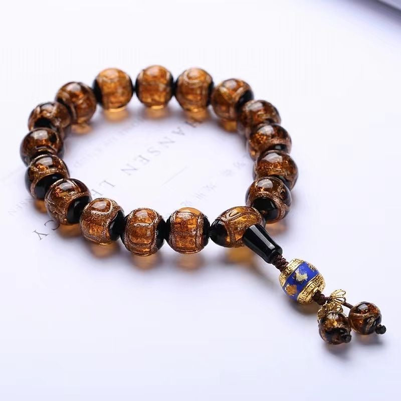 Incense ash colored glaze Bracelet -【Spiritual Connection & Enhance Happiness】