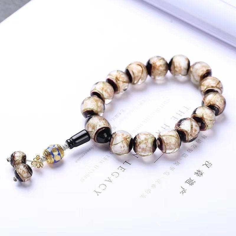 Incense ash colored glaze Bracelet -【Spiritual Connection & Enhance Happiness】