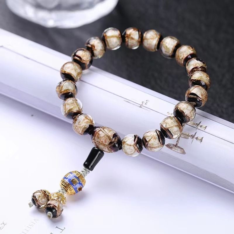 Incense ash colored glaze Bracelet -【Spiritual Connection & Enhance Happiness】