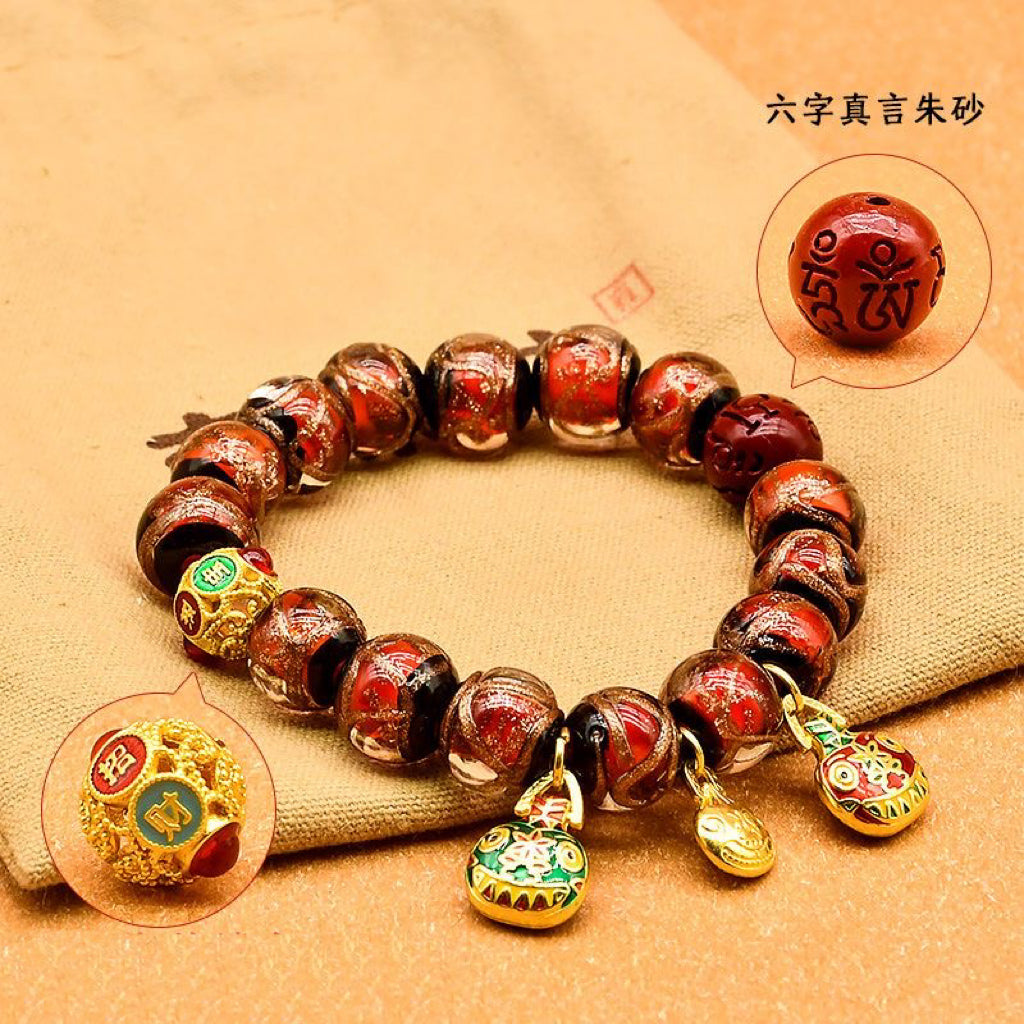 Incense ash colored glaze Bracelet -【Spiritual Connection & Enhance Happiness】