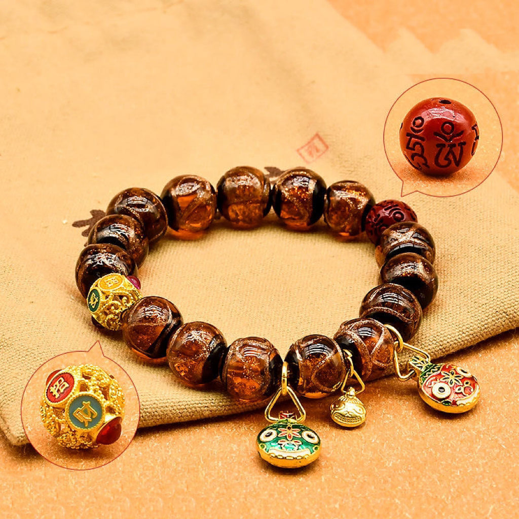 Incense ash colored glaze Bracelet -【Spiritual Connection & Enhance Happiness】