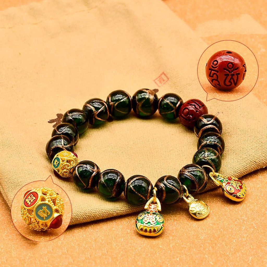 Incense ash colored glaze Bracelet -【Spiritual Connection & Enhance Happiness】