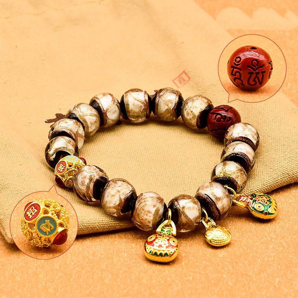 Incense ash colored glaze Bracelet -【Spiritual Connection & Enhance Happiness】